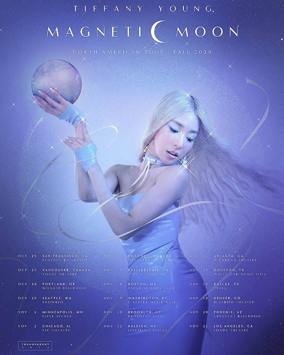 [分享]190806 Tiffany Young北美巡回演唱会宣传海报公开！共到访18座城市