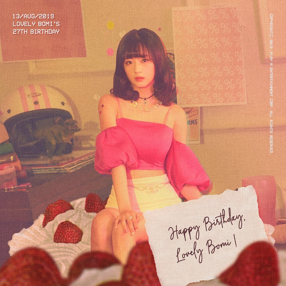 [新闻]190813 尹普美0813生日快乐，让我们一起给Bomi最好的祝愿吧！！！