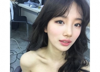 [新闻]160226 秀智戴灰色美瞳发自拍 美得让人窒息