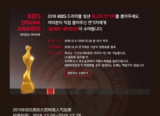[分享]161210 2016 KBS演技大赏网络人气投票 请大家多多支持乔妹！
