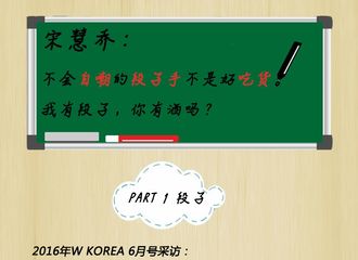 [分享]170117 宋慧乔——不会自嘲的段子手不是好吃货