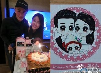 [新闻]170211 霍建华爱女近日满月 一家三口Q版萌照曝光
