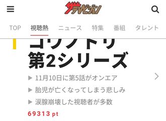 [新闻]171113 视听热搜索榜   《陆王》成为电视剧单元第一