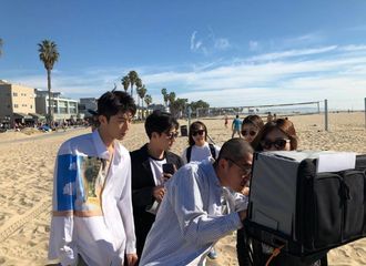 [分享]180509 南柱赫在洛杉矶 《marie claire》现场拍摄花絮照公开