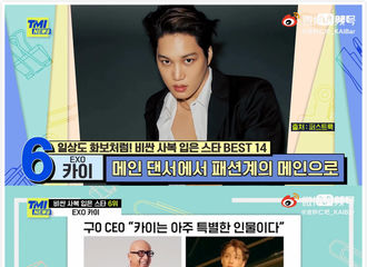 [分享]210812 EXO KAI当选“日常也像画报一样！ 穿昂贵便服的艺人”第6位